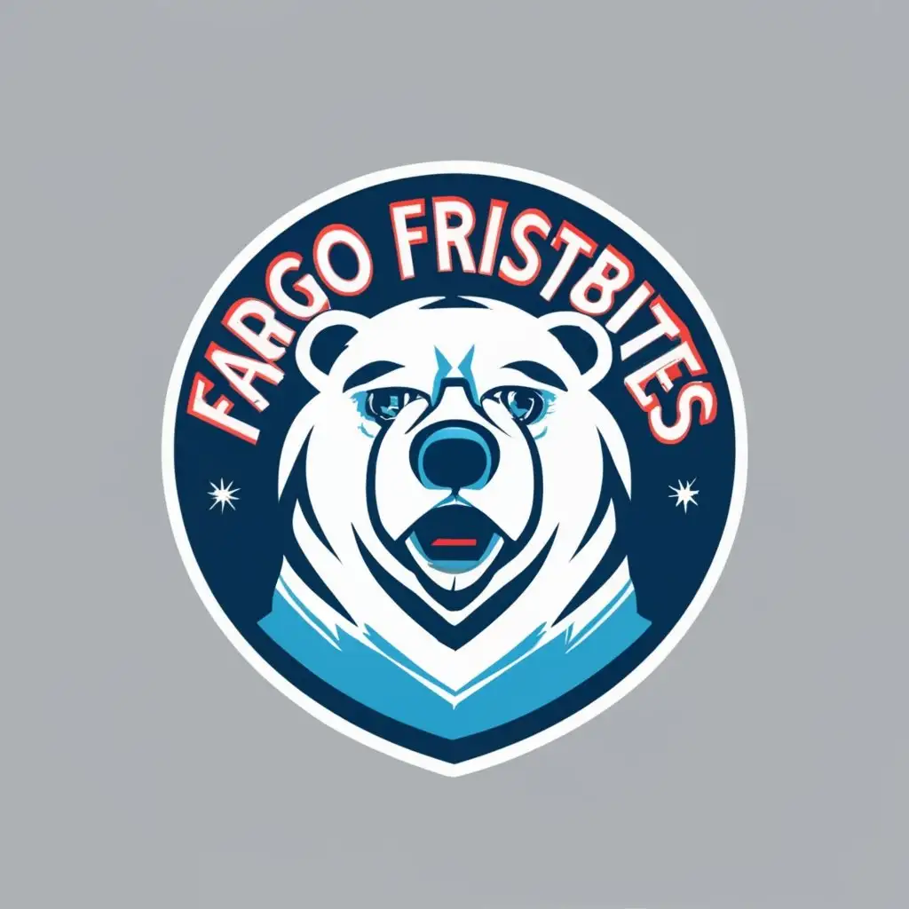 logo, Polar Bear Basketball, with the text "Fargo Fristbites", typography, be used in Sports Fitness industry
