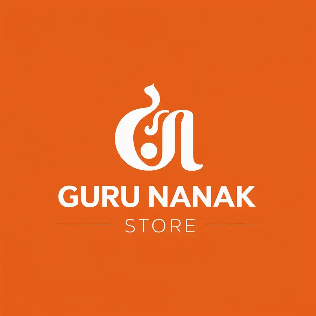 logo, make logo on our shop, with the text "Guru Nanak Store", typography, be used in Retail industry