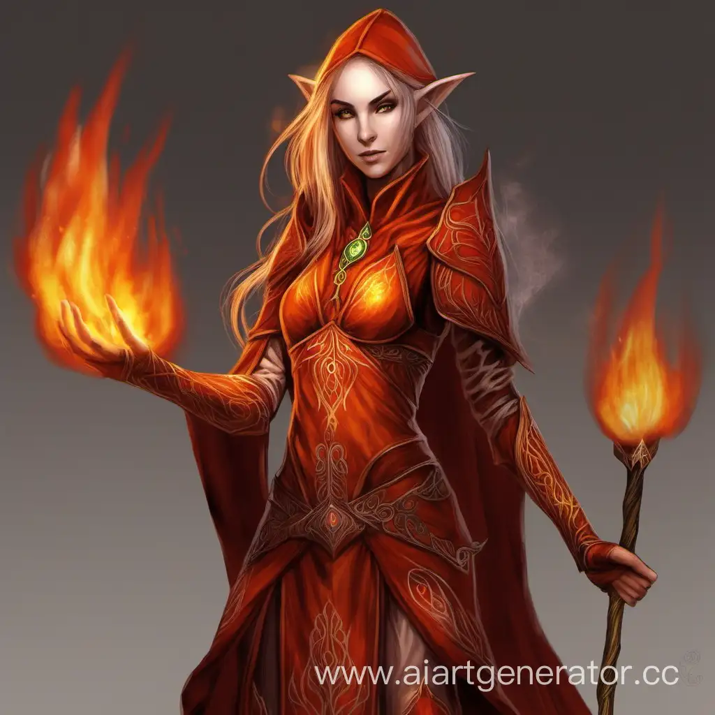 Elven girl, Fire mage