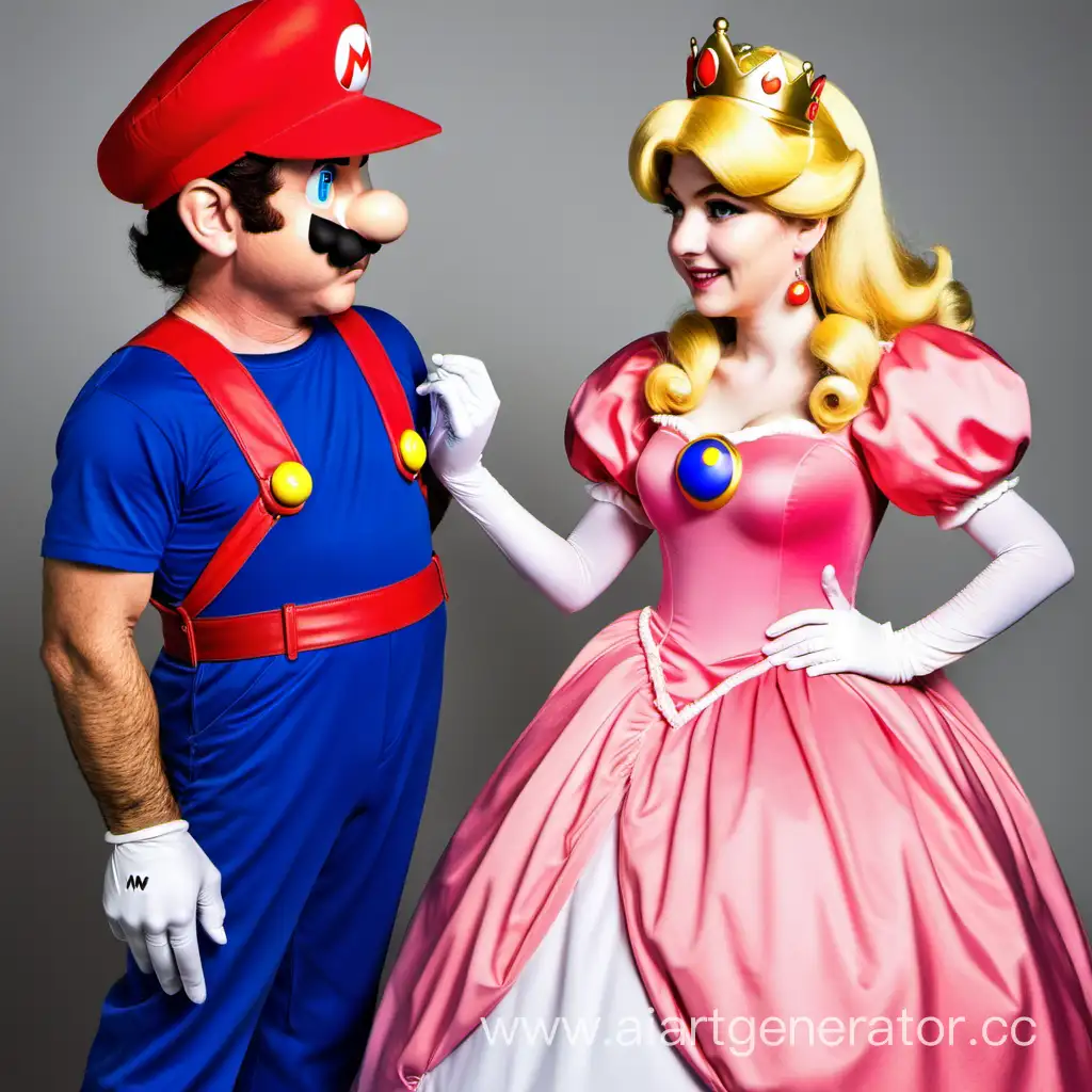 Mario-and-Princess-Peach-Adventure-in-Mushroom-Kingdom