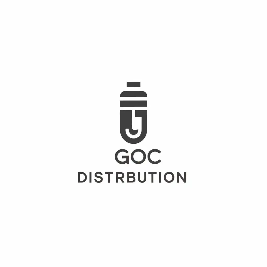 a logo design,with the text "GOC DISTRIBUTION", main symbol:vape,Minimalistic,clear background