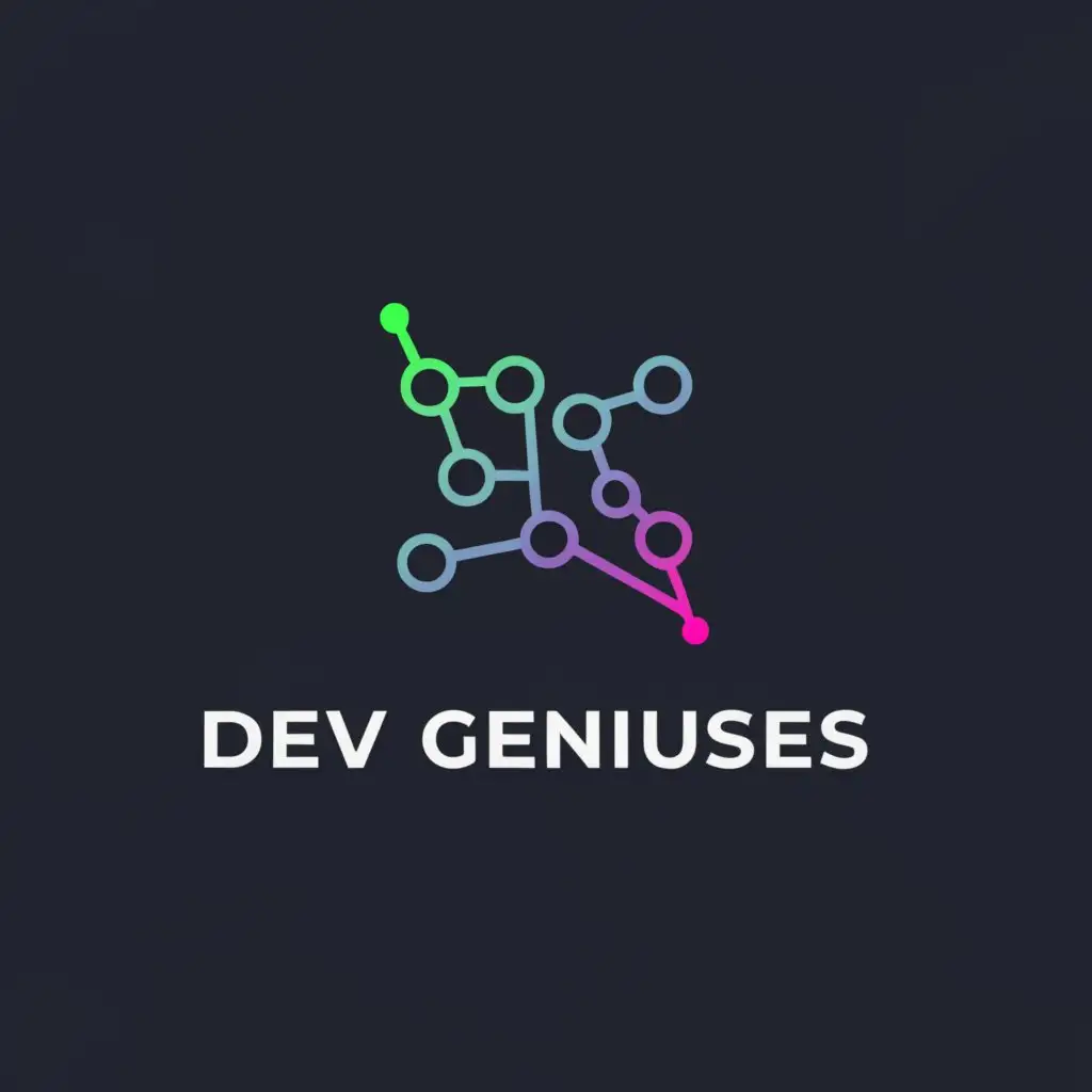 a logo design,with the text "Dev Geniuses", main symbol:Crafting Websites that Shows Your Brand's Full Potential,Moderate,be used in Technology industry,clear background