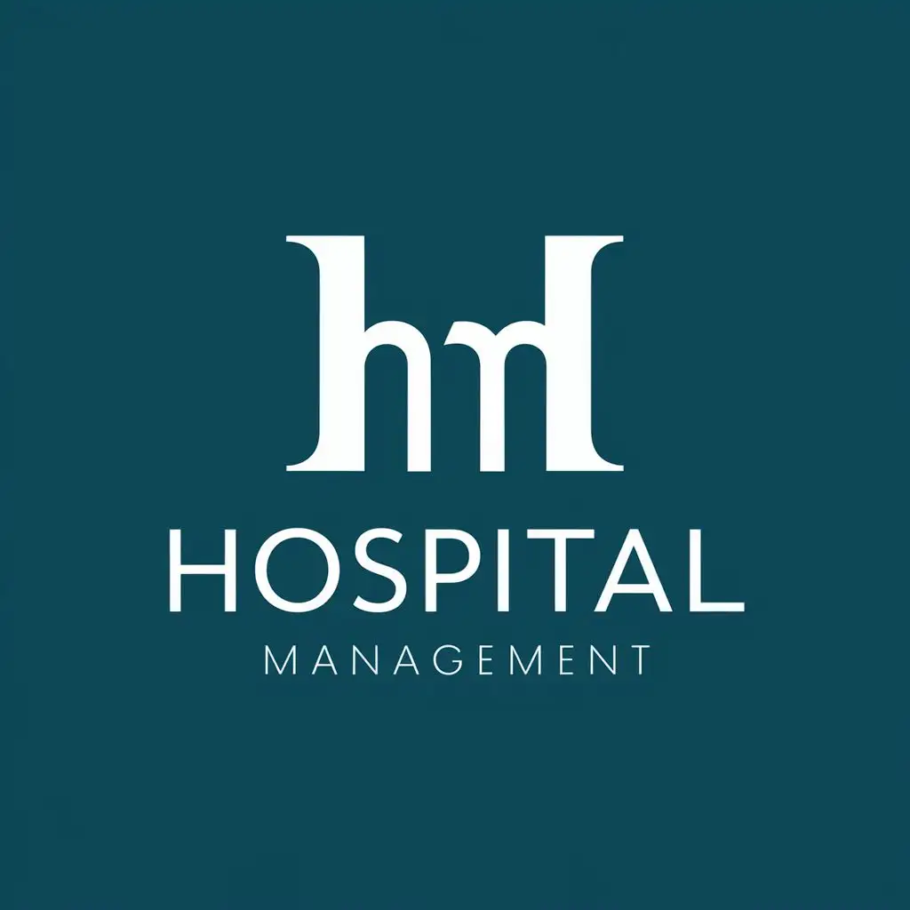 logo, Hospital, with the text "Hospital management", typography