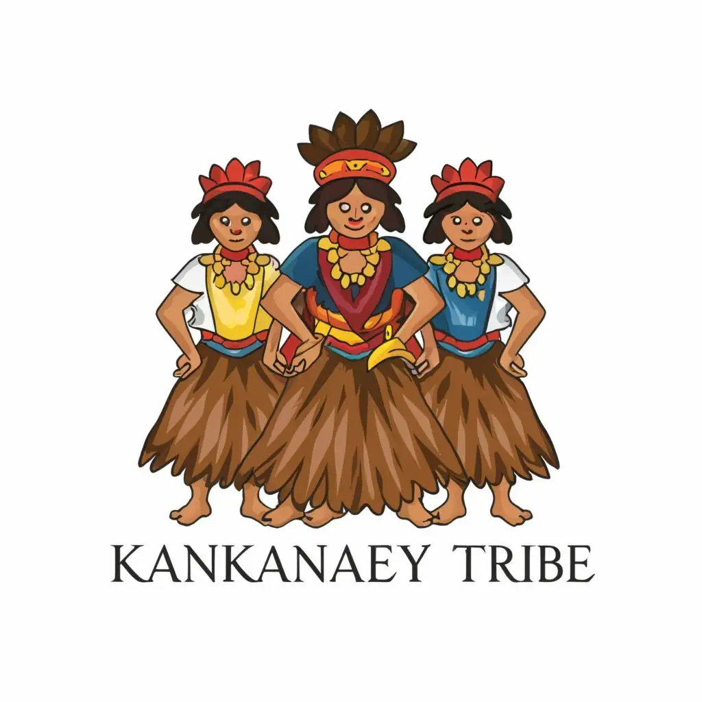 logo, A group of traditional people of the Philippines wearing their traditional attire, with the text "KANKANAEY TRIBE", typography, be used in Education industry