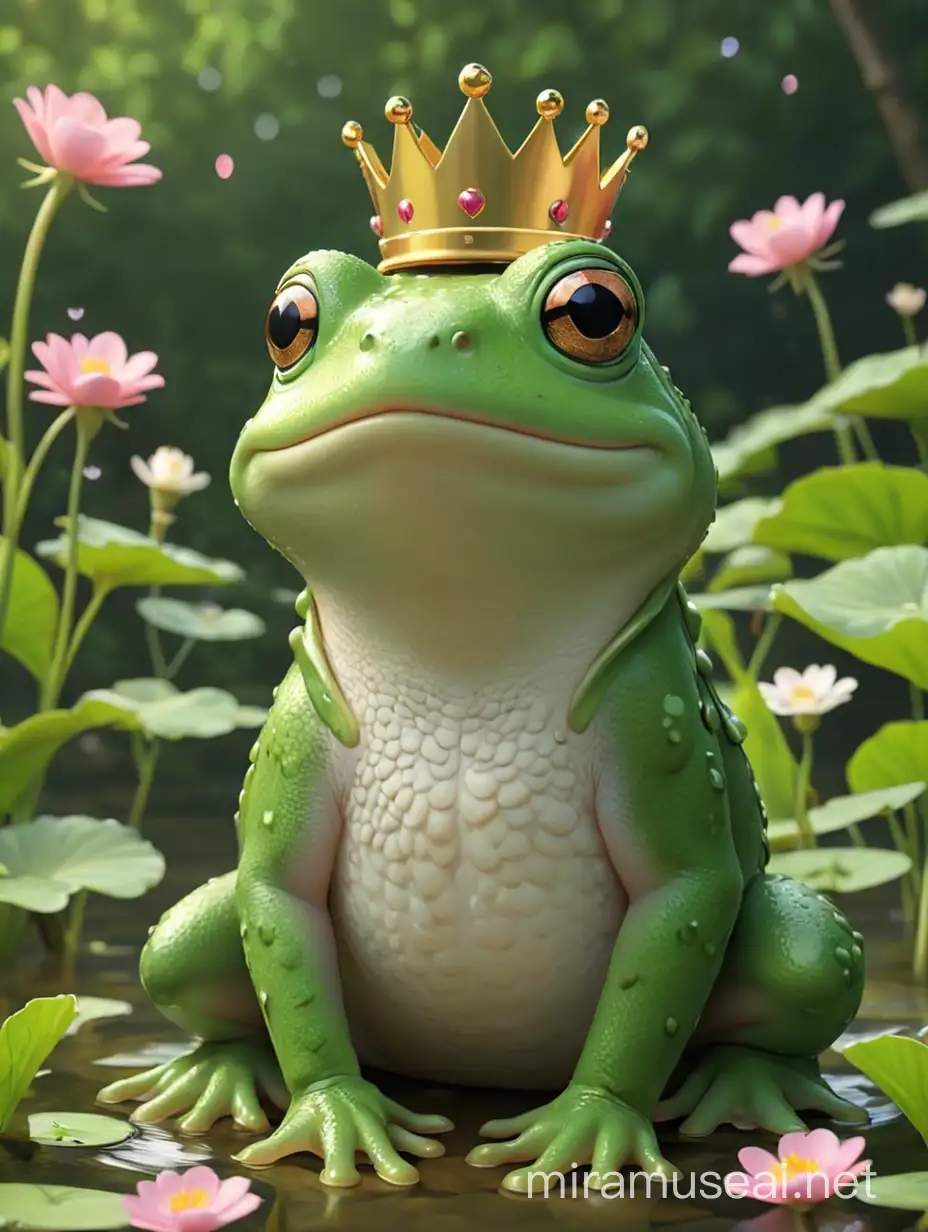 Kawaii frog prince in love