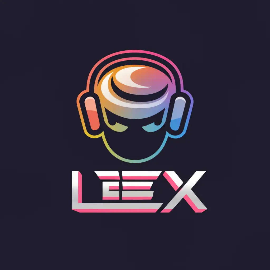 a logo design,with the text "LEX", main symbol:Gamer LEX,Умеренный,be used in Развлечения industry,clear background