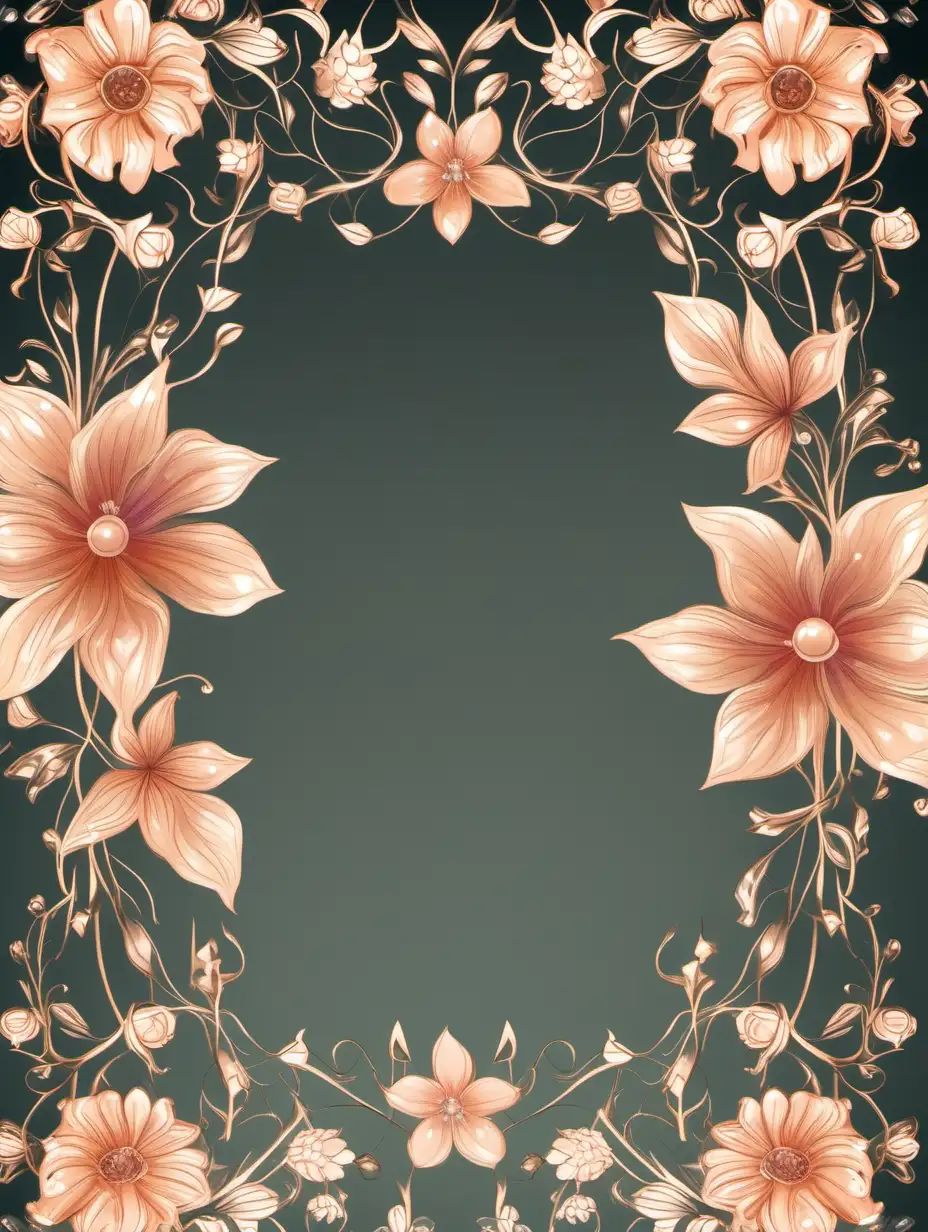 Elegant Transparent Floral Border Design
