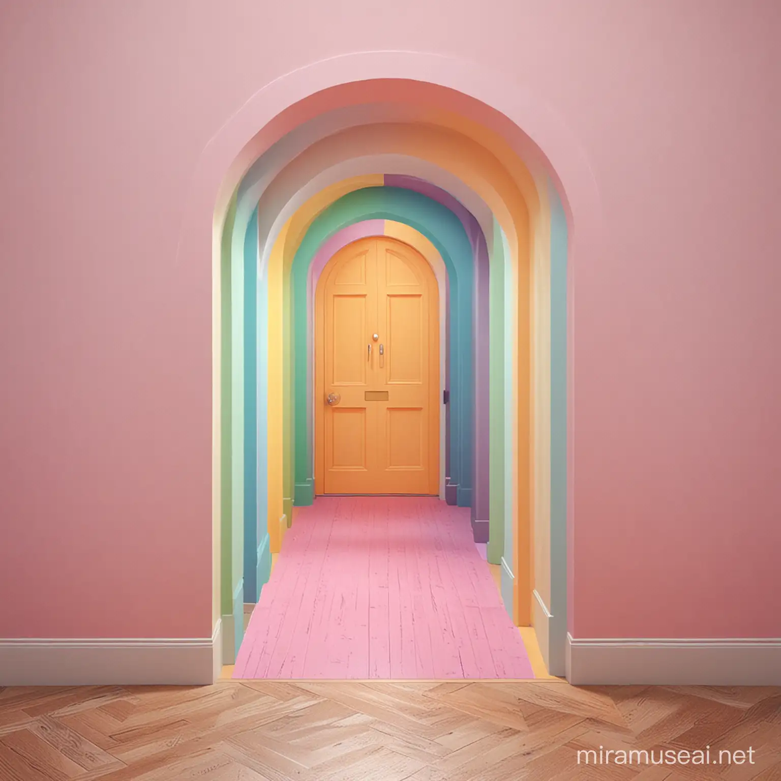 Mesmerizing 3D Optical Illusion Doorway with Stairways and Secret Passages