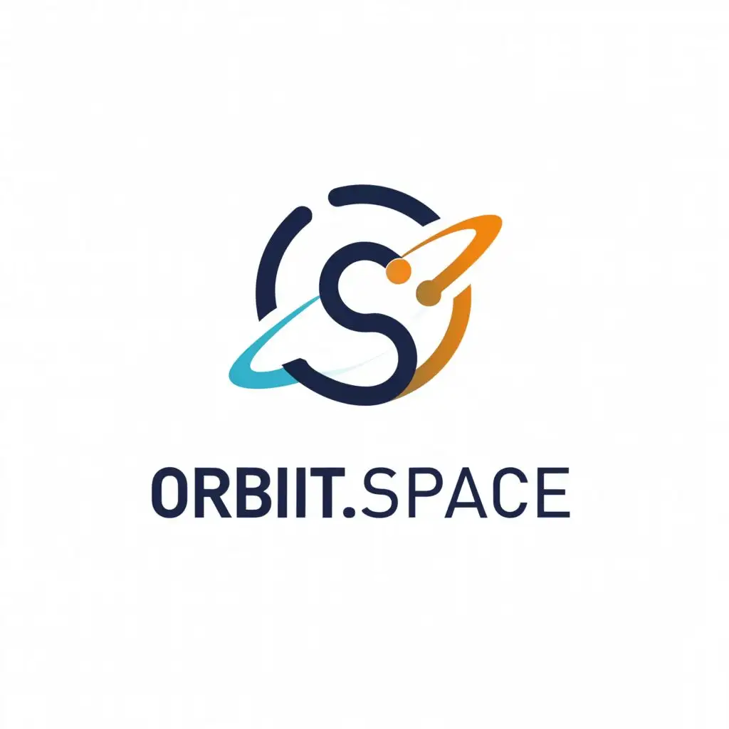 a logo design,with the text "OrbitSpace ", main symbol:'OS',Moderate,be used in Technology industry,clear background