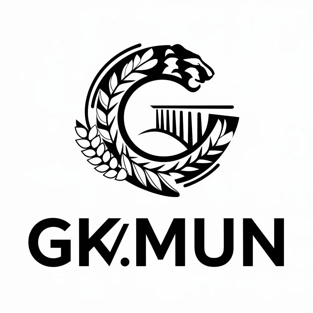 LOGO-Design-for-GKMUN-Majestic-Lion-with-Wheat-and-Bridge-Symbolism-Typography-Emphasized