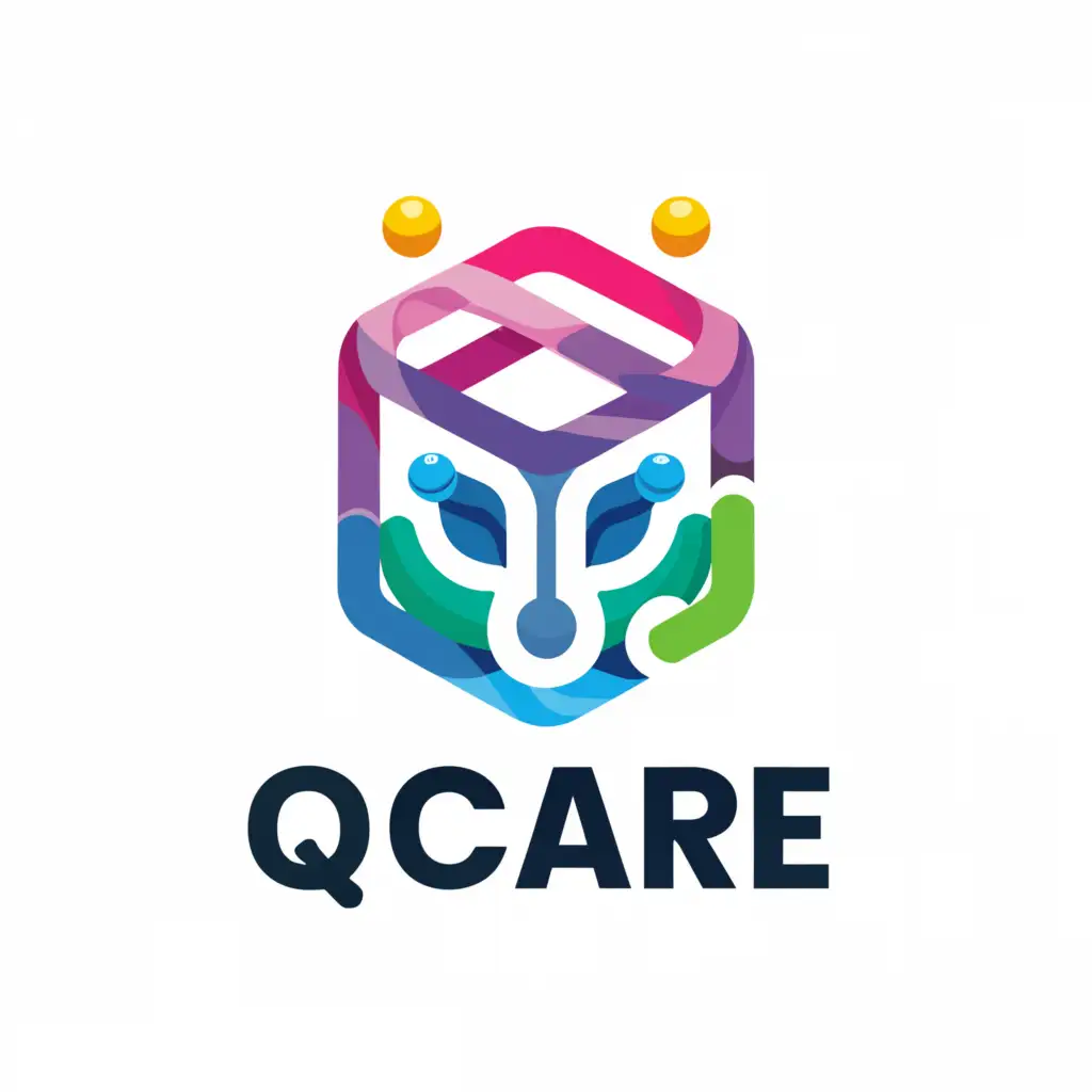 a logo design,with the text "QCare", main symbol:Computer,Moderate,be used in Technology industry,clear background