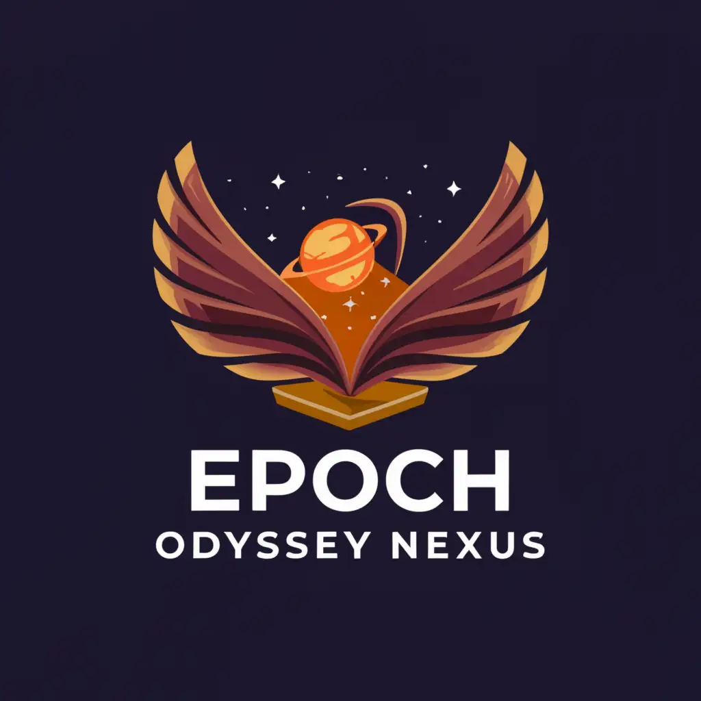a logo design,with the text Ink Odyssey Nexus, main symbol: a galaxy with swirling stars and nebulae arranged in the shape of open books,complex,be used in Internet industry,clear background