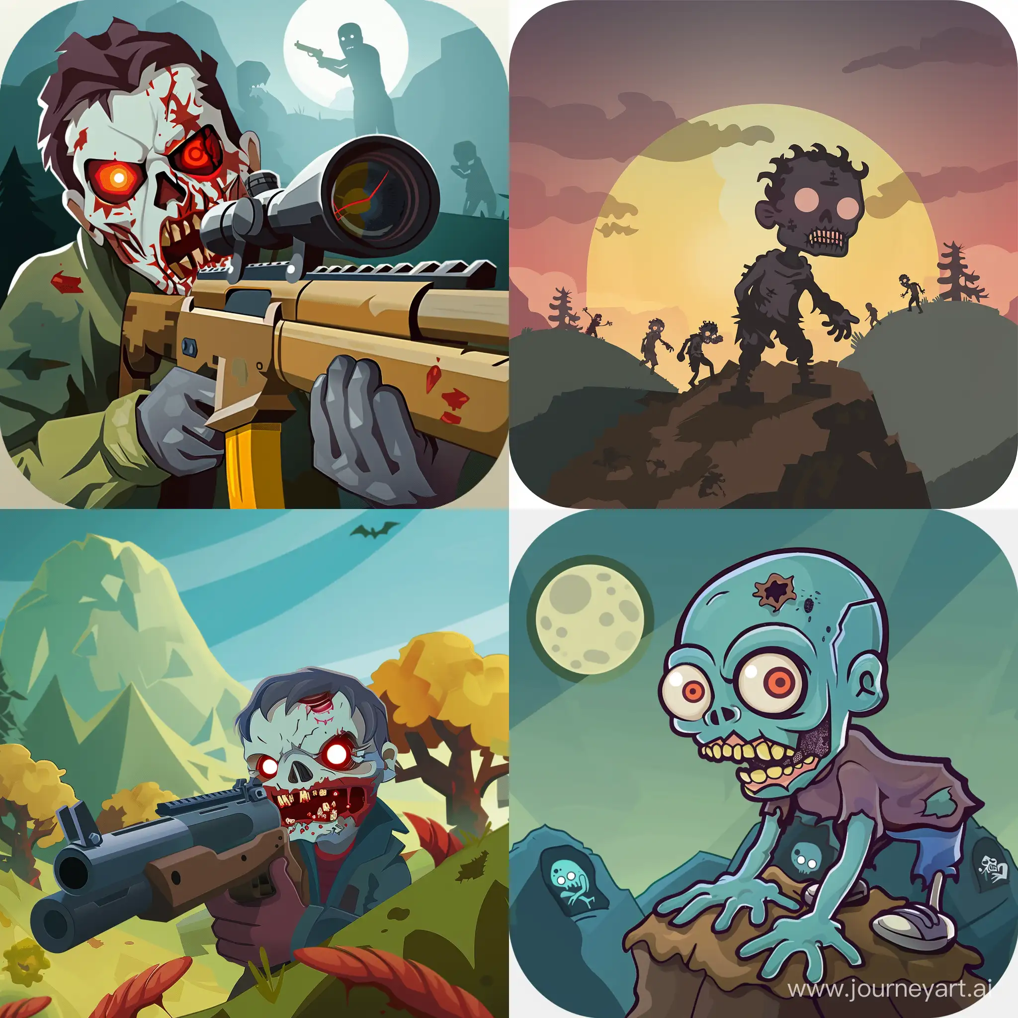 Shooter z game about hills and zombies