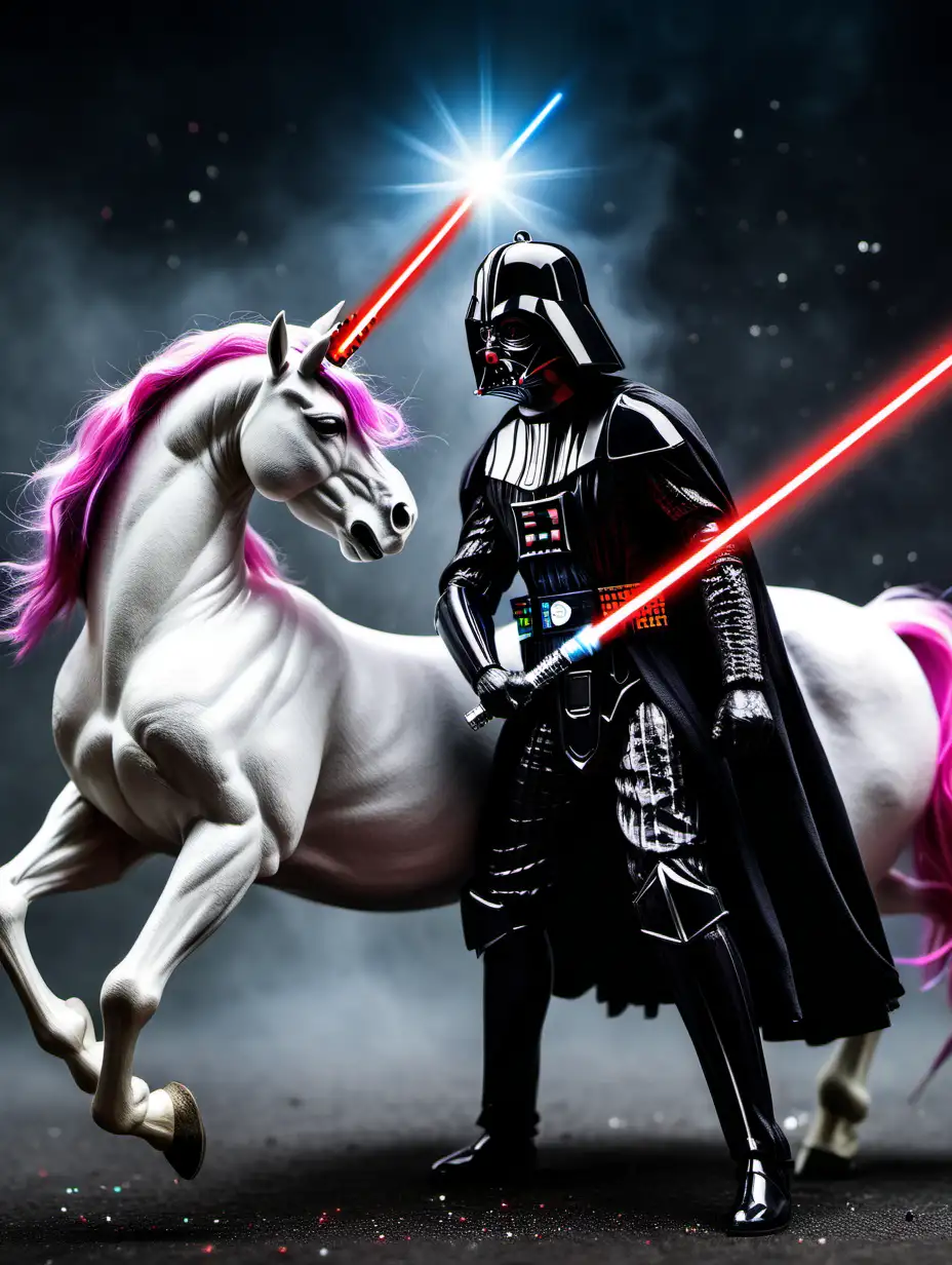 Epic-Battle-Darth-Vader-vs-Unicorn-in-a-Cosmic-Clash
