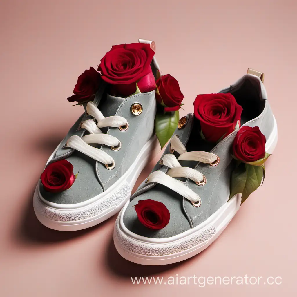 Roses-Blossoming-from-Womens-Sneakers