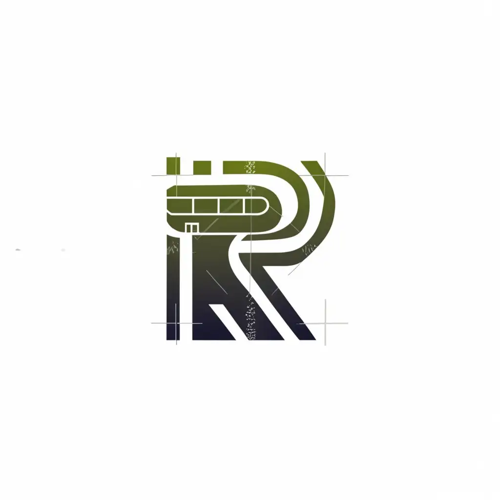 a logo design,with the text "R", main symbol:Realist bus in the road,Moderate,be used in Entertainment industry,clear background