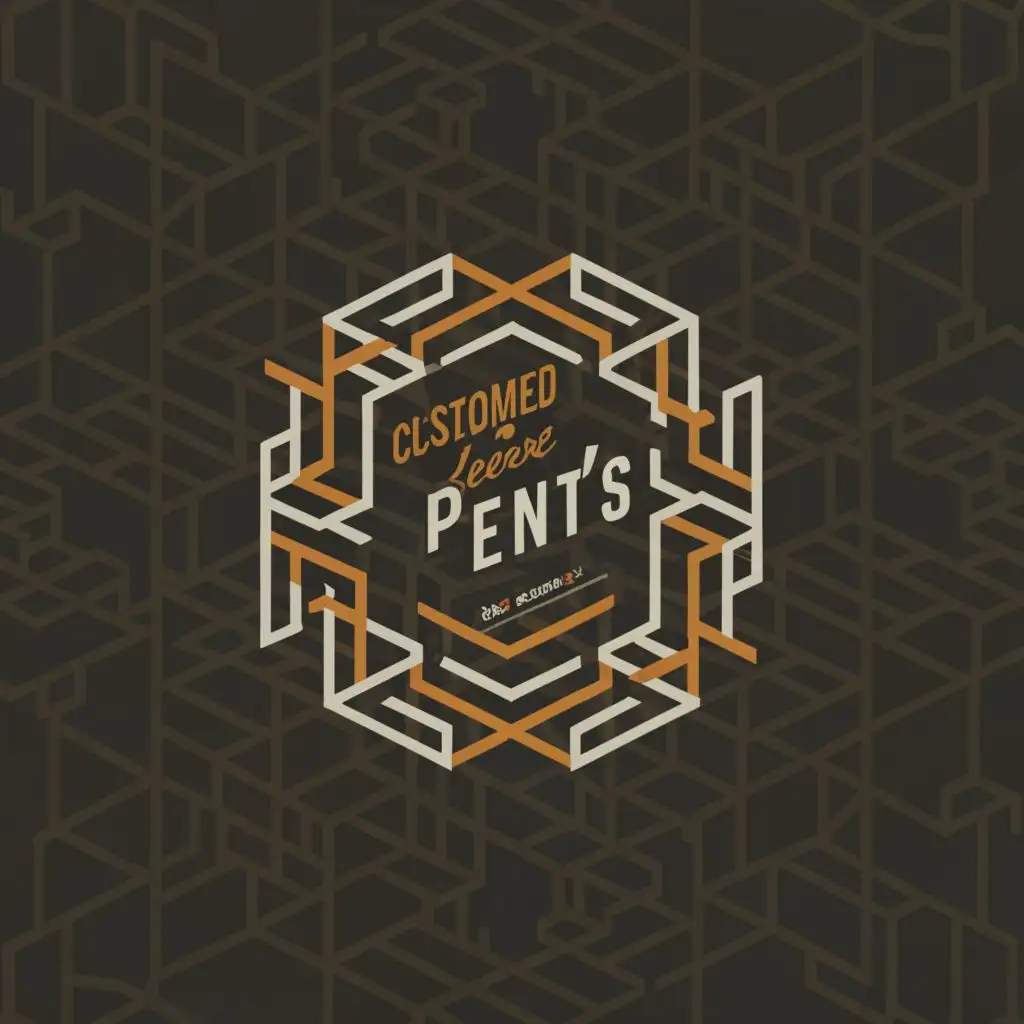 a logo design,with the text "CUSTOMIZED JEANES PENT'S", main symbol:PENT'S,complex,clear background