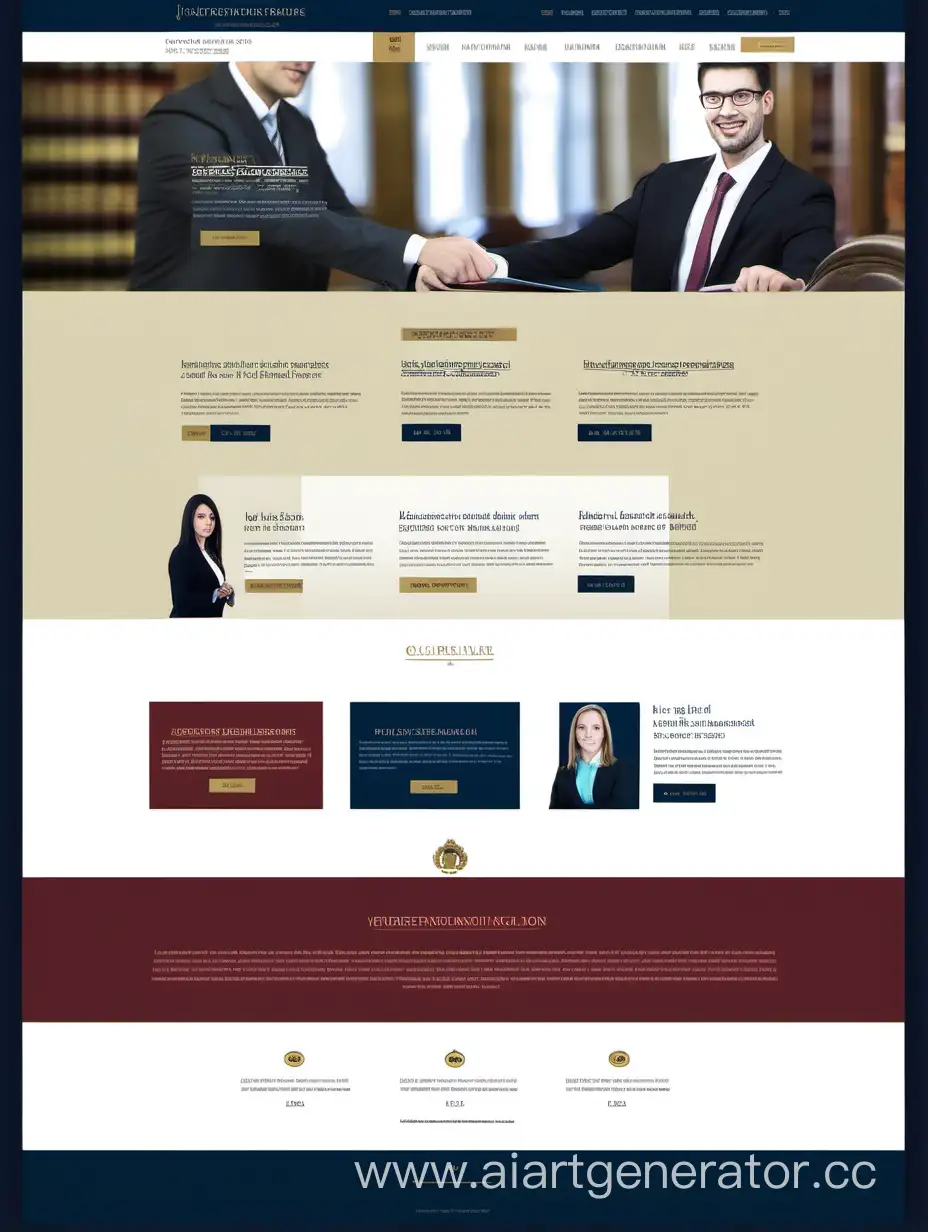 дизайн главной страницы сайта для адвоката