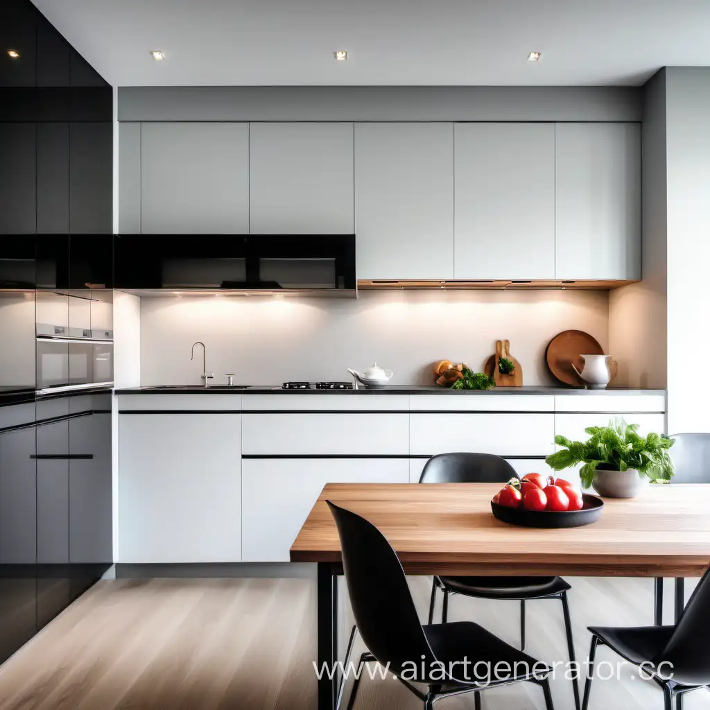 Contemporary-Kitchen-Elegance-Stylish-View-from-Behind-the-Table