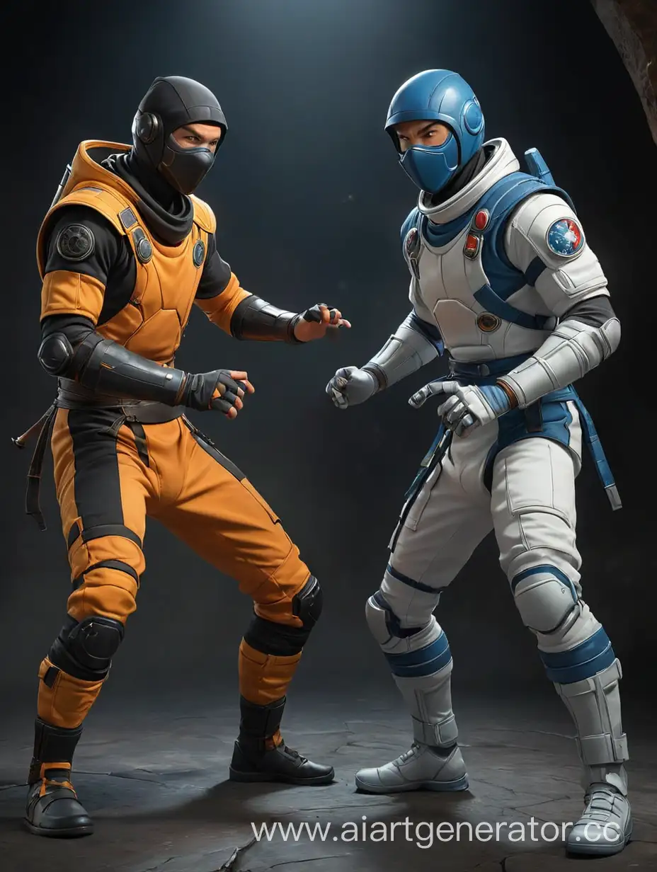 Intense-Ninja-Battle-in-Vibrant-Astronaut-Costumes-Mortal-Kombat-Inspired-Fight