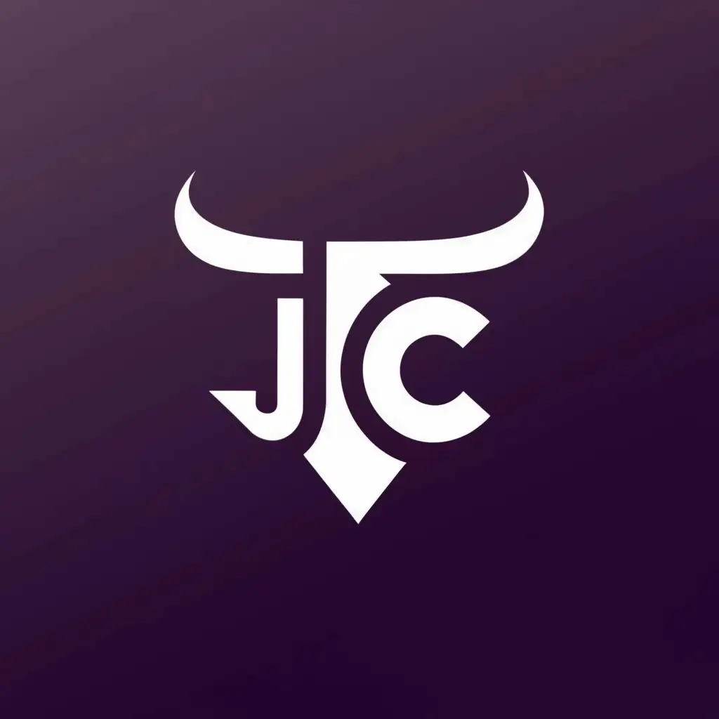 a logo design,with the text "JC", main symbol:bull head,Moderate,be used in Finance industry,clear background