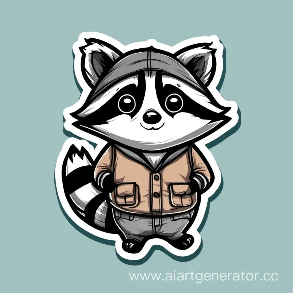 Adorable-Raccoon-Sticker-Drawing