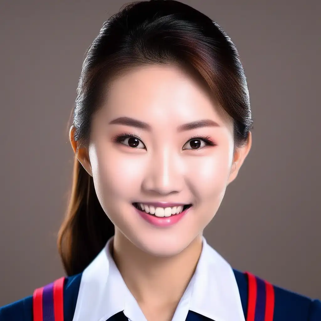 18 years old hong kong lady flight attendant  ID pic 