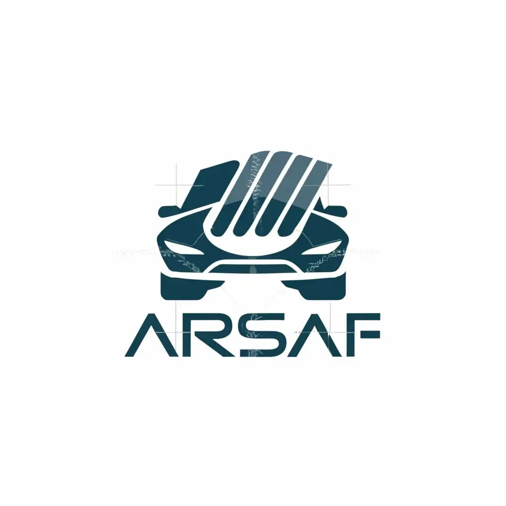 a logo design,with the text "ARSAF", main symbol:BODY REPAIR OF VEHICLES,Moderate,be used in Automotive industry,clear background