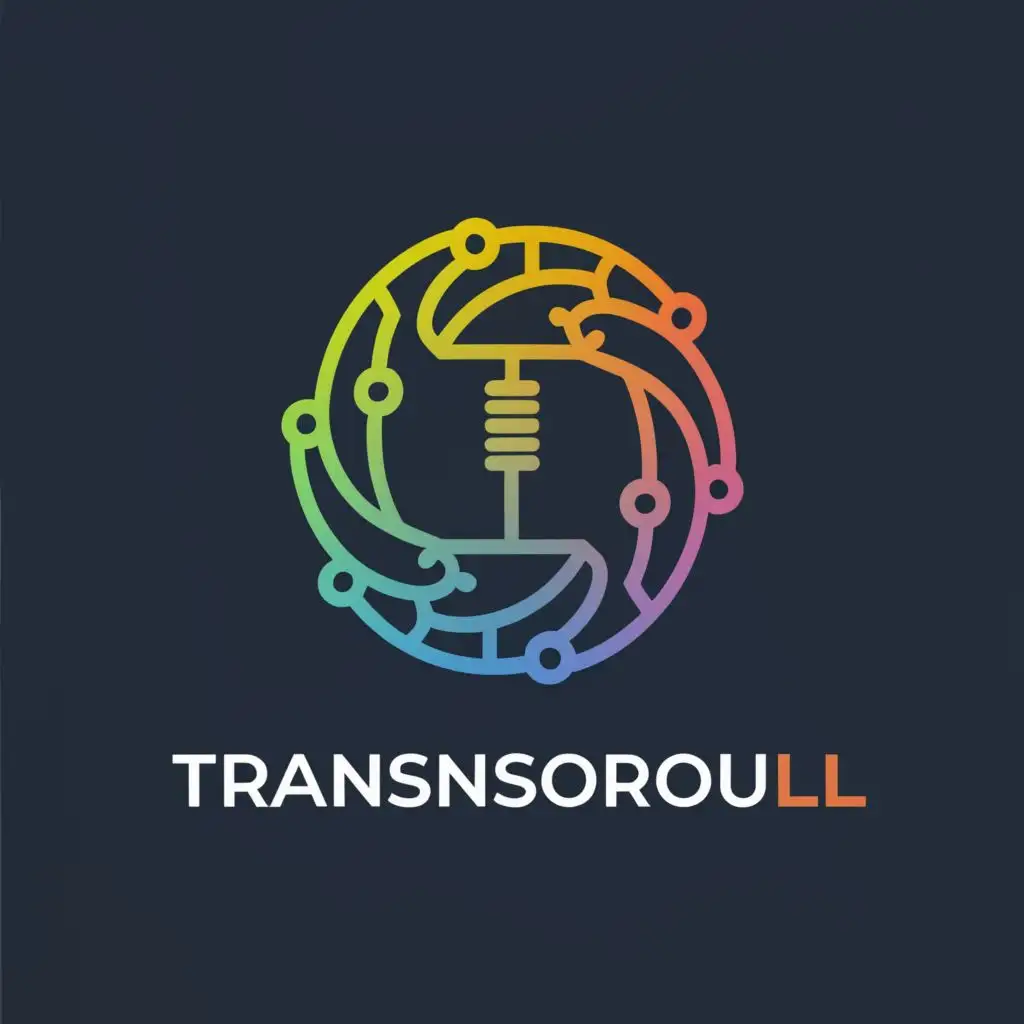 a logo design,with the text "Technological Enterprise "Transistorul" Bucharest", main symbol:A garland and a transistor,Moderate,be used in Technology industry,clear background