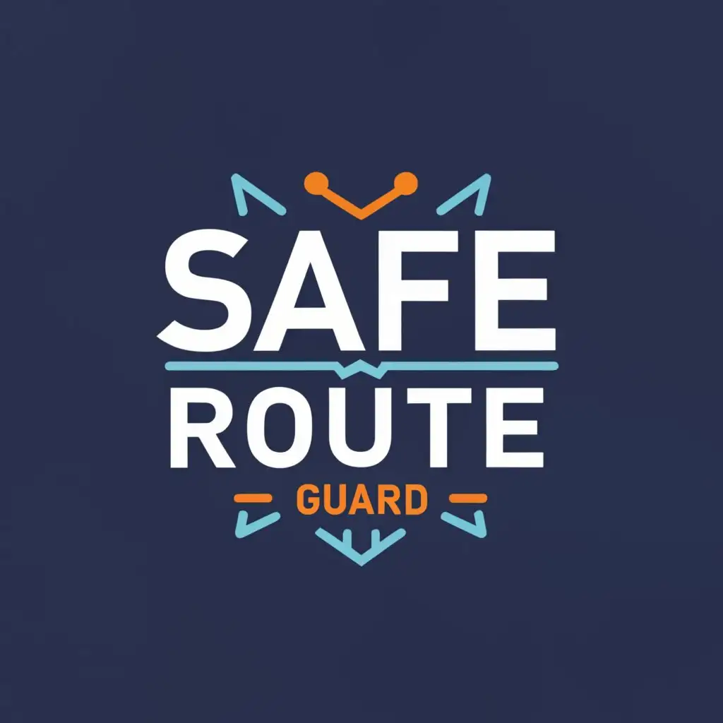 a logo design,with the text "Safe Route Guard", main symbol:GPS, Navigations, safety,Moderate,clear background