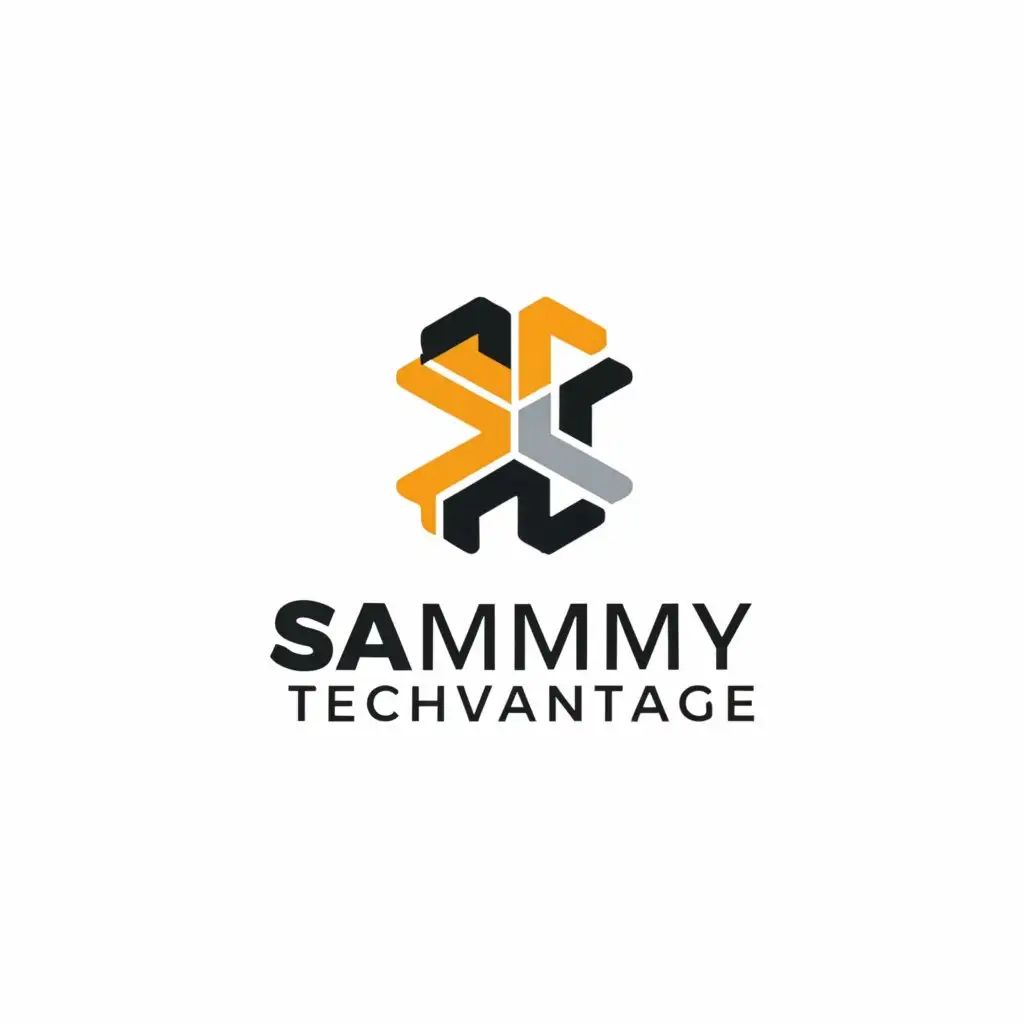 a logo design,with the text "Sammy techvantage", main symbol:A modern, minimalist icon that evokes a sense of sophistication and forward-thinking.,Moderate,be used in Technology industry,clear background