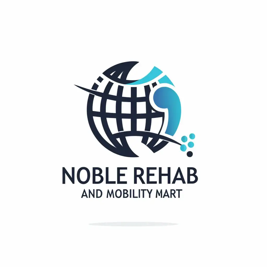 a logo design,with the text "Noble Rehab and Mobility mart", main symbol:Globe,Moderate,be used in Medical Dental industry,clear background