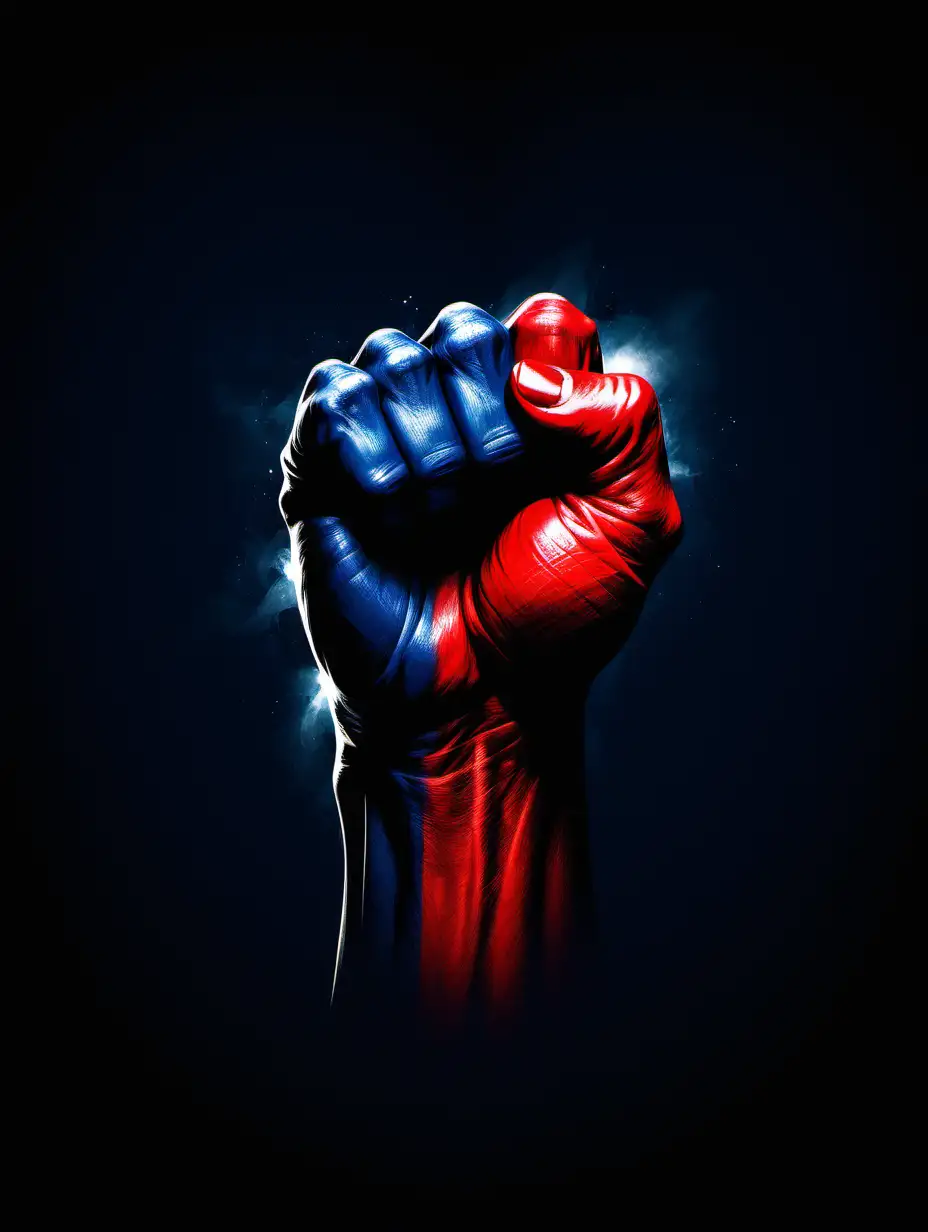Dark and Love Exploring the Psychology of Manipulation with Red and Dark Blue Fist Imagery