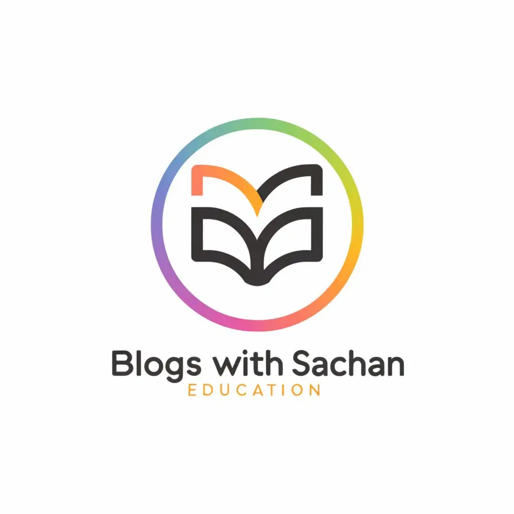 a logo design,with the text "BlogsWithSachan", main symbol:Education,Moderate,clear background