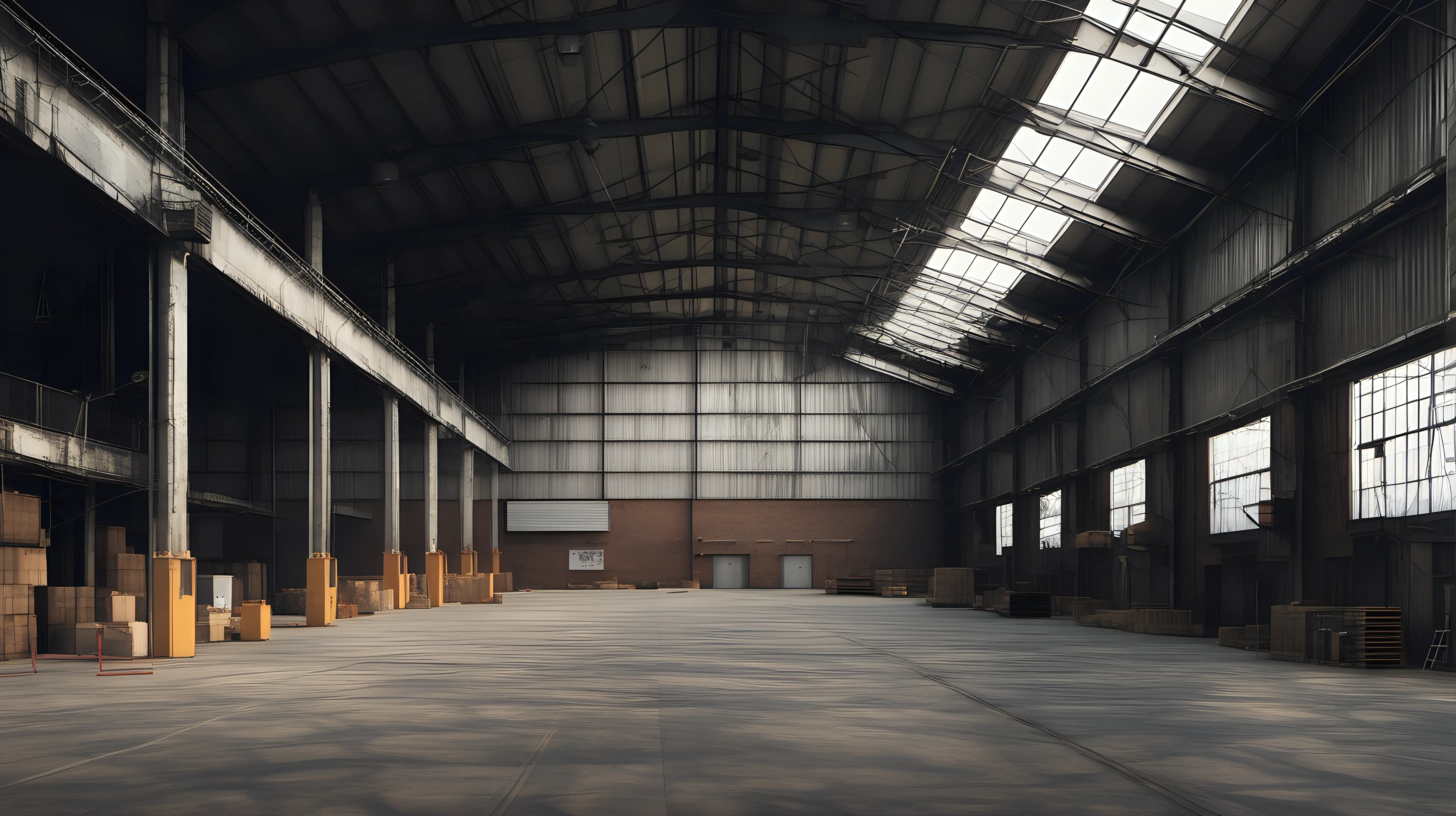 Gritty Urban Warehouse with Industrial Vibes