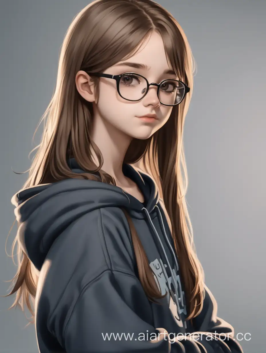 Young-Female-Artist-in-Oversized-Clothing-Glasses-and-Gamer-Persona