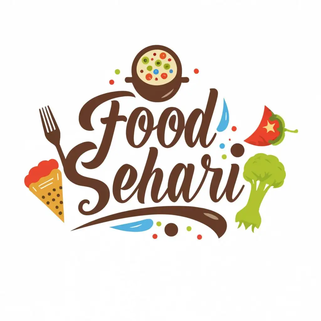 logo, Food Sehari, with the text "food sehari", typography
