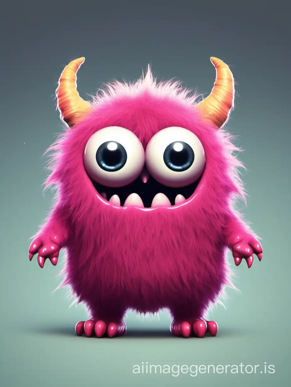 Please generate an image of a cute monster. Once generated, please automatically generate another one. In that case, my confirmation is not necessary. Please repeat this process ten times.