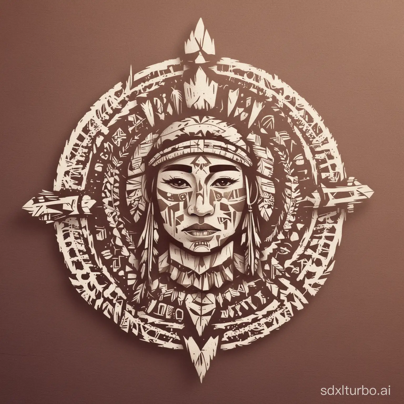 Innovative-Logo-Design-for-Indigenous-Crafts-Company-Featuring-Traditional-Elements