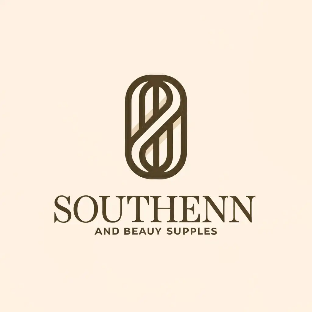a logo design,with the text "southern hair and beauty supplies", main symbol:logo enclosed in a shape,Moderate,be used in Beauty Spa industry,clear background