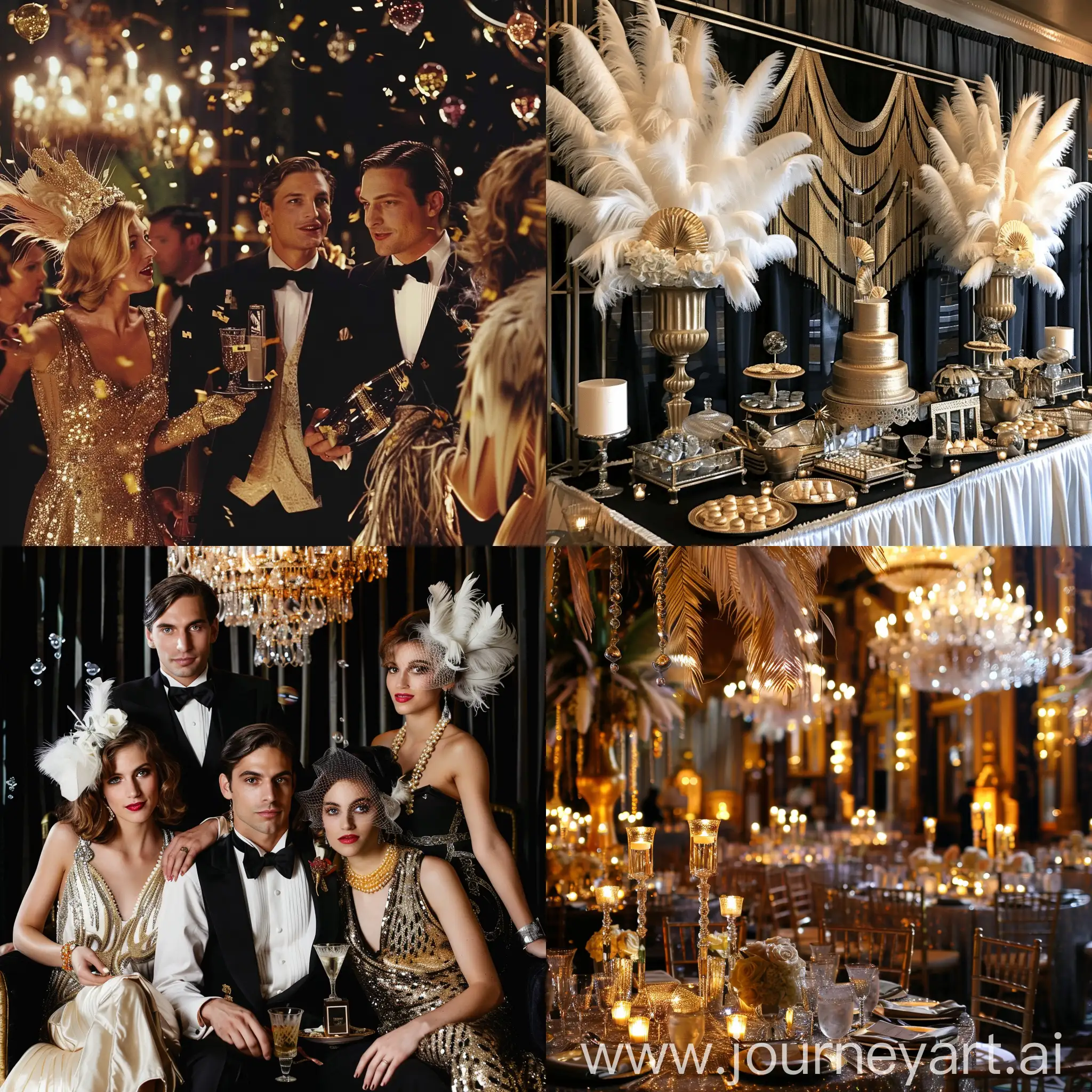 Vibrant-Great-Gatsby-Party-Art-by-Michael-Goddard