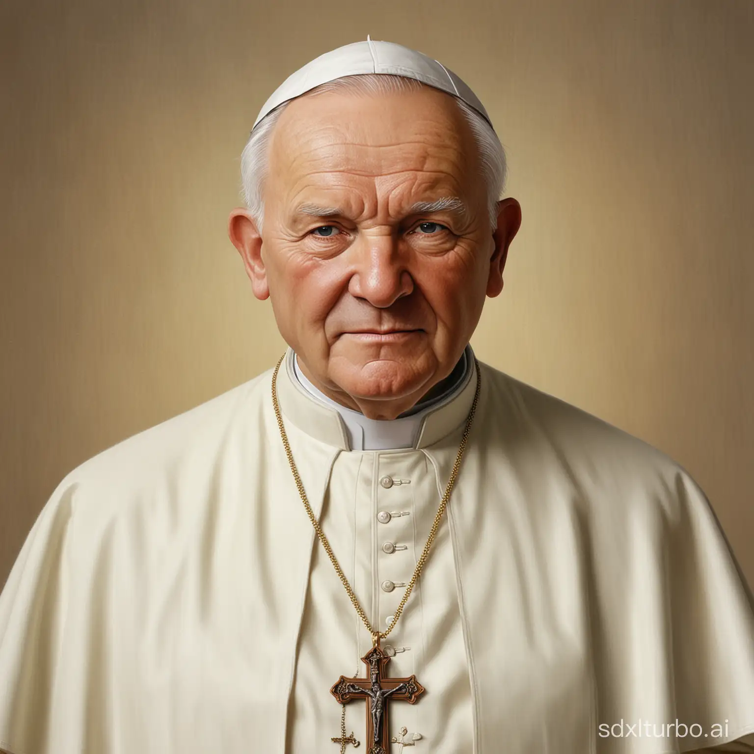 Realistic-Portrait-of-Pope-John-Paul-II