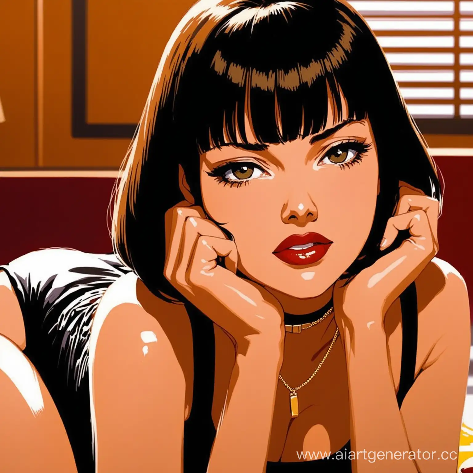 Retro-Diner-Scene-with-Characters-from-the-Film-Pulp-Fiction