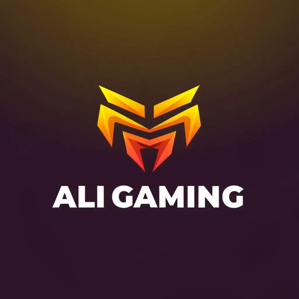 a logo design,with the text "ALI GAMING", main symbol:GAMING,Moderate,clear background