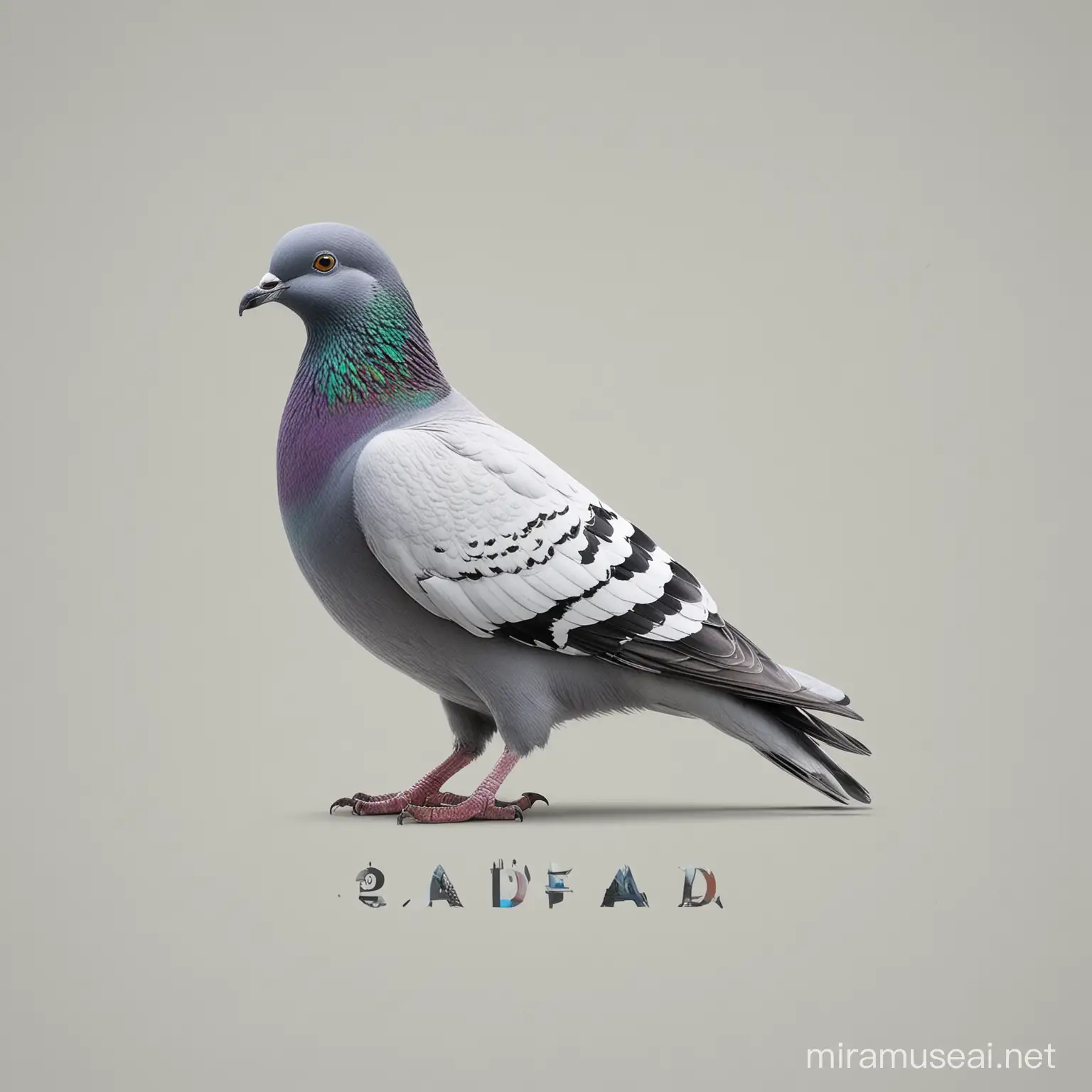 Minimalistic Pigeon Silhouette on Light Background