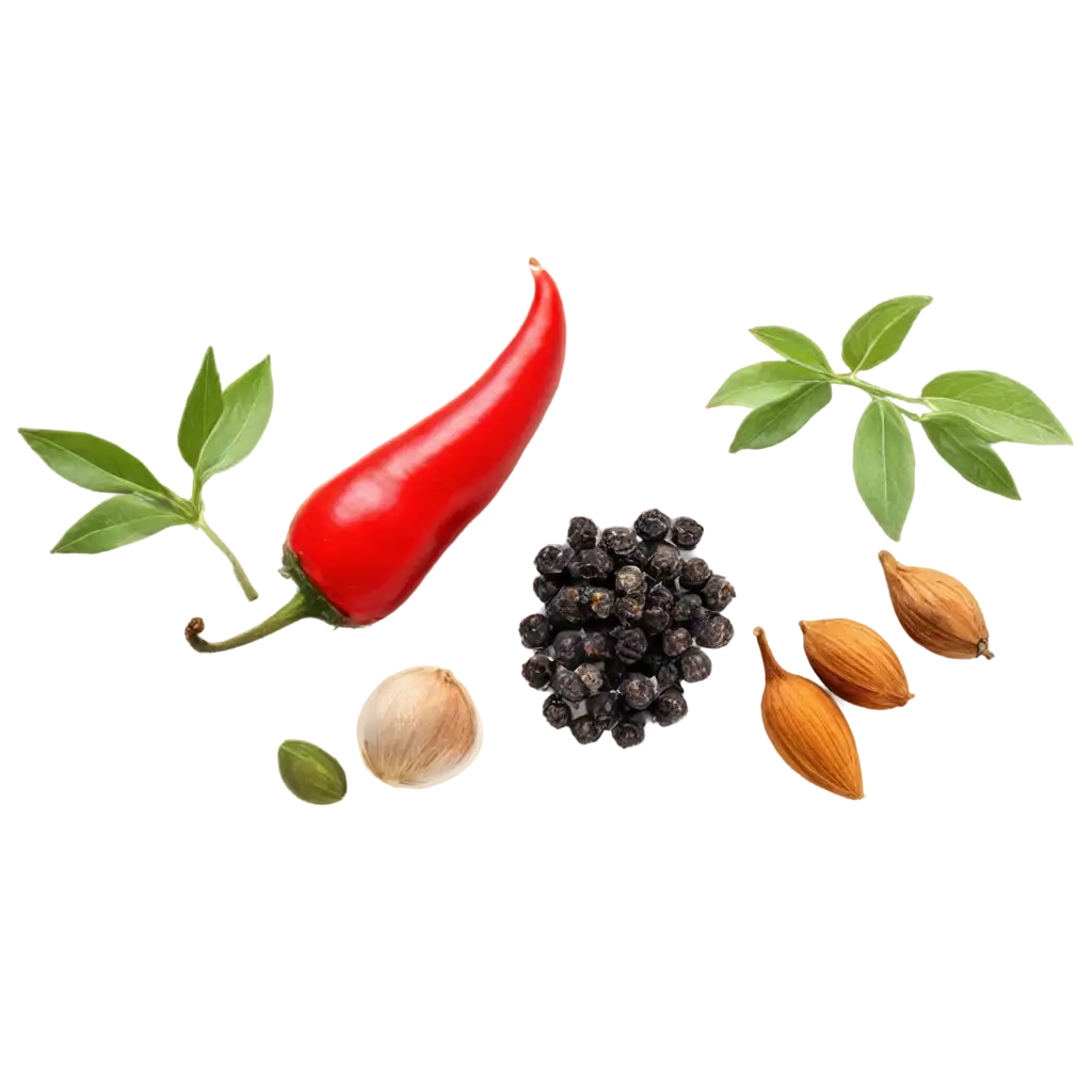 Vibrant-PNG-Image-of-Exotic-Spices-and-Herbs-Enhance-Your-Culinary-Content-with-HighQuality-Visuals