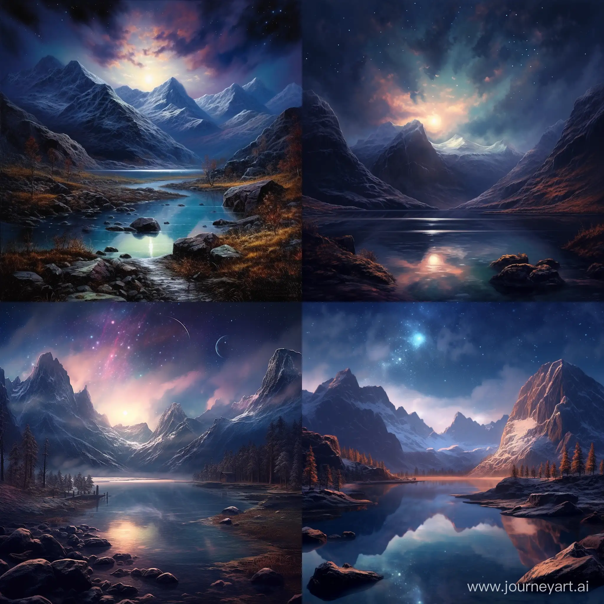 Enchanting-Moonlit-Mountain-Landscape-with-Borealis
