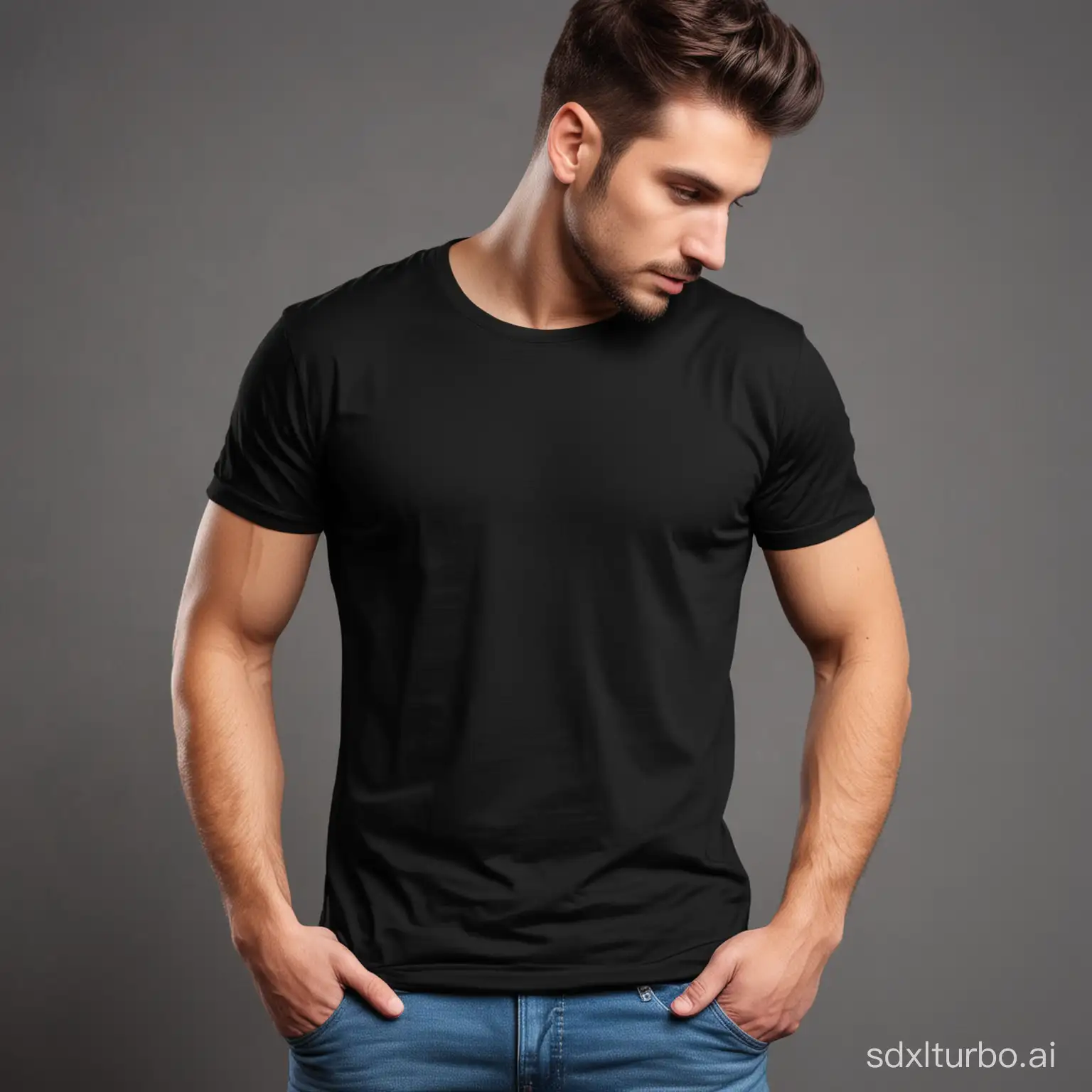 Versatile-Blank-Black-TShirt-Mockup-for-Custom-Designs