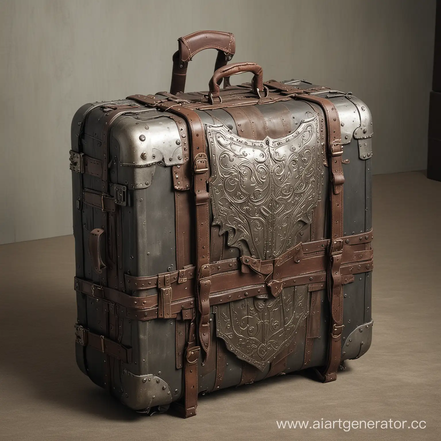 Armored-Suitcase-Amidst-Medieval-Knights