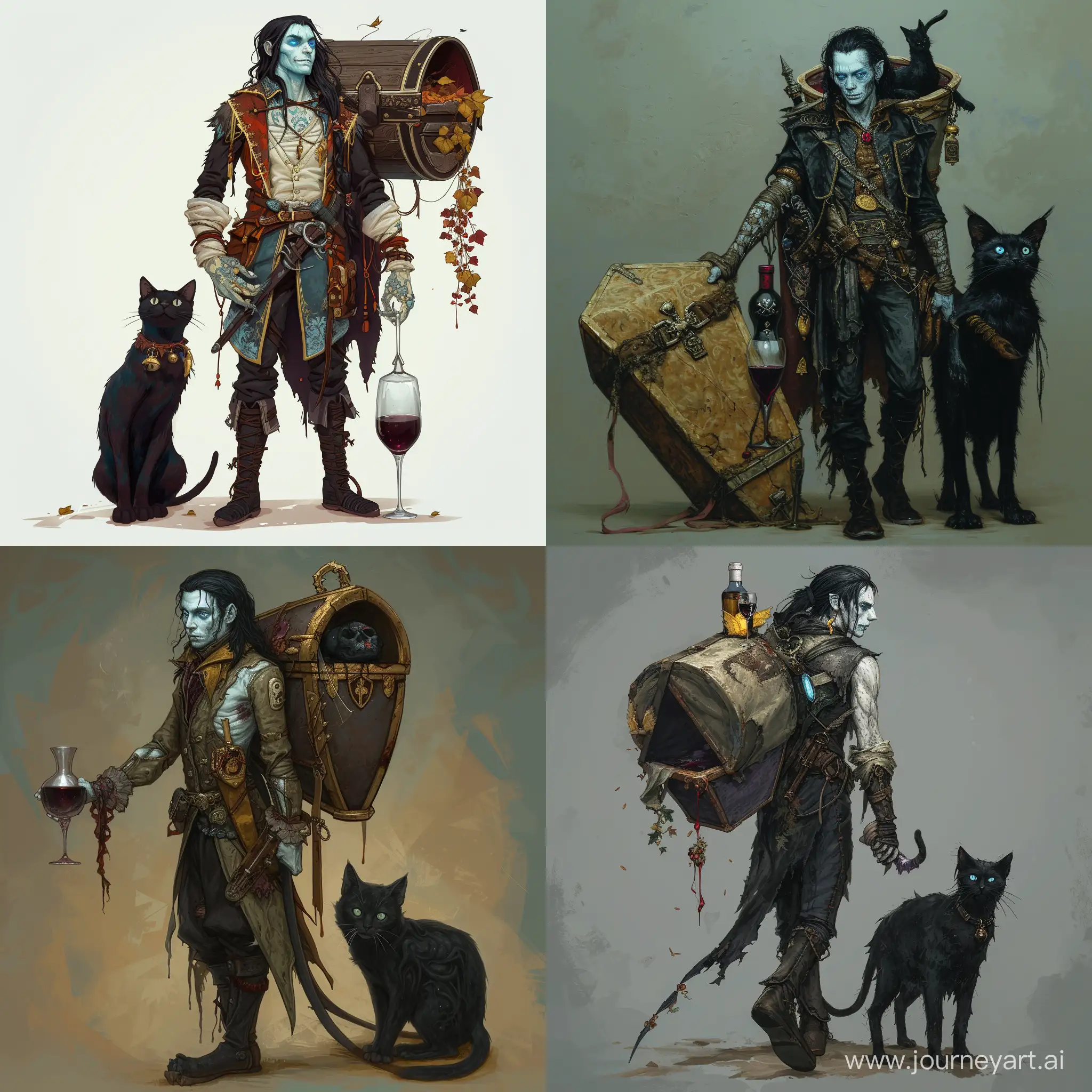 Brooding-Necromancer-with-Coffin-and-Resurrected-Companion